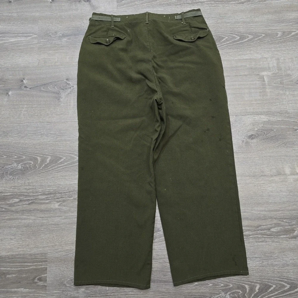 US Army M-1951‎ Heavy Wool Field Trousers 50s Korean War Waldes Zip Medium 34x26